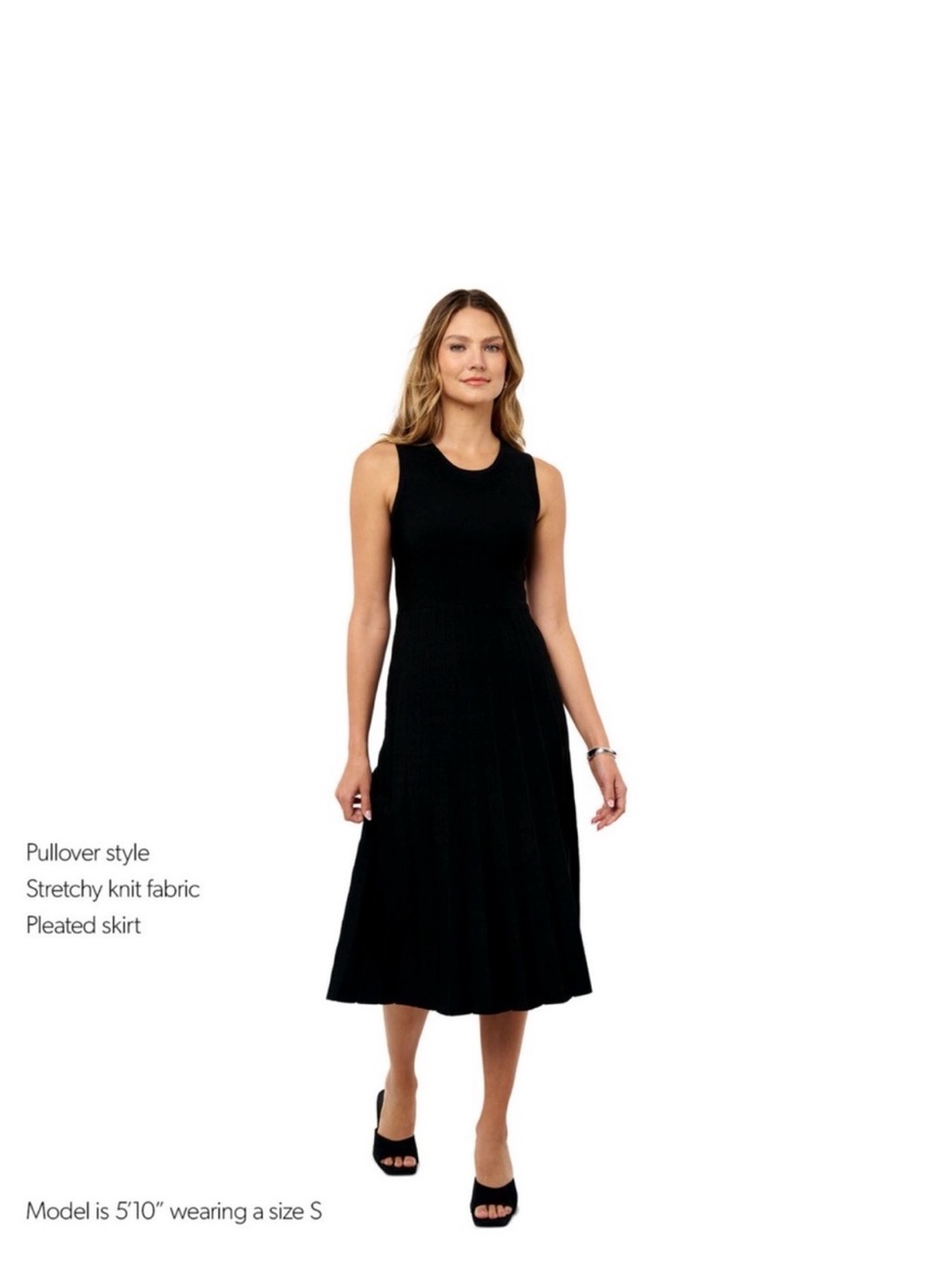 Women’s Black Pleated Dress Remi Bader Graceful Minimalism Duchess Conservative